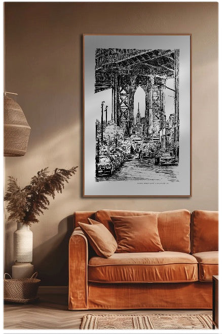 Pendrawing Manhattan Bridge