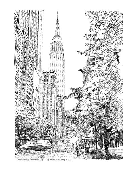 Pendrawing Empire State Building