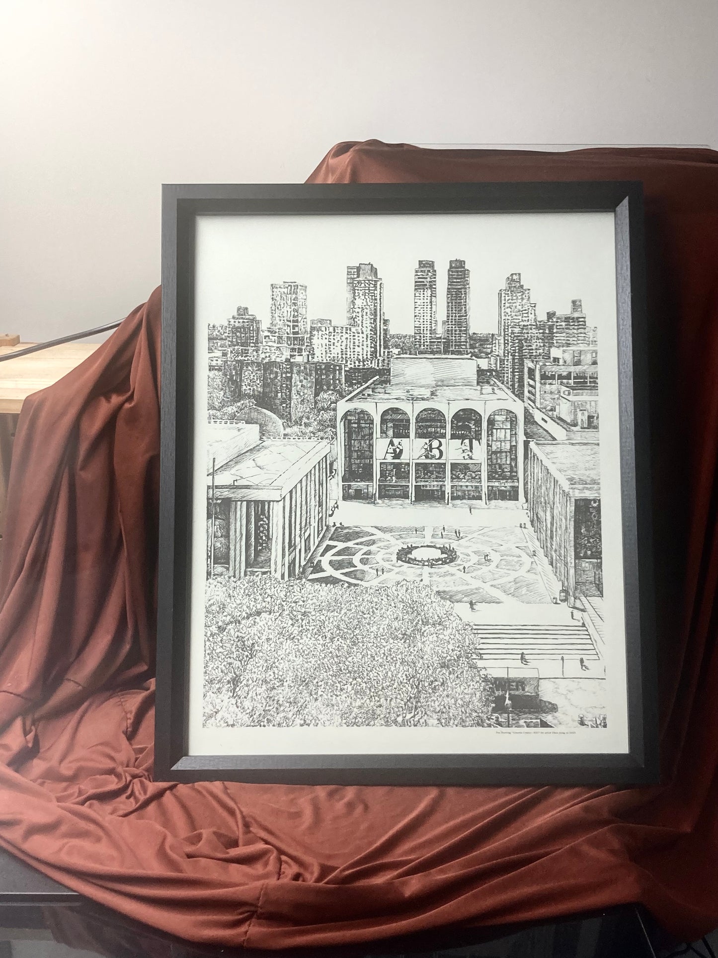 Pen drawing “ Lincoln Center- NYC”