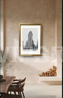 Pen drawing "Flatiron Building-NYC"