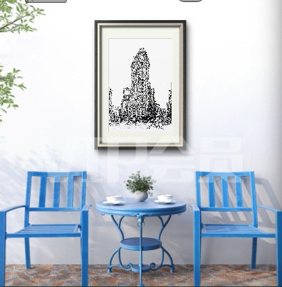 Pen drawing "Flatiron Building-NYC"