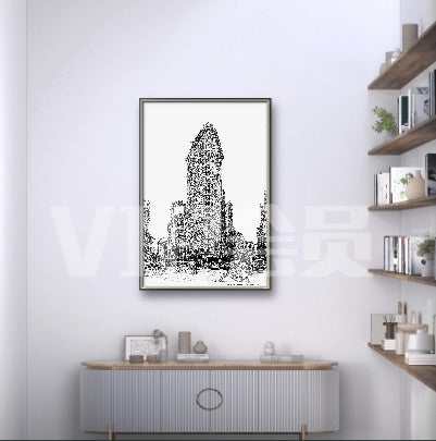 Pen drawing "Flatiron Building-NYC"