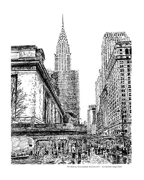 Pendrawing Grand Central Terminal