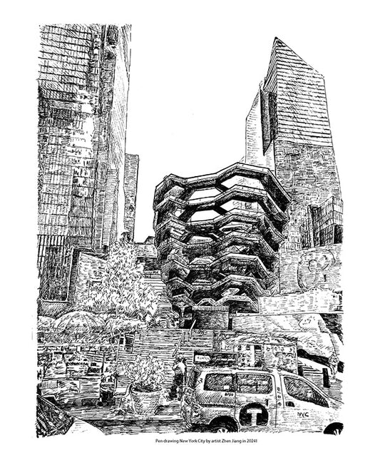 Pendrawing Hudson Yards The Vessel