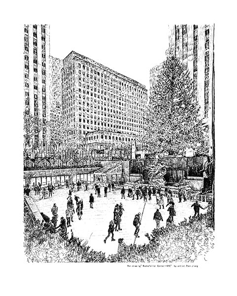 Pendrawing Rockefeller Center