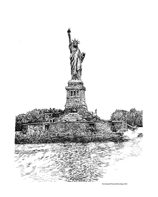 Pendrawing Statue of Liberty