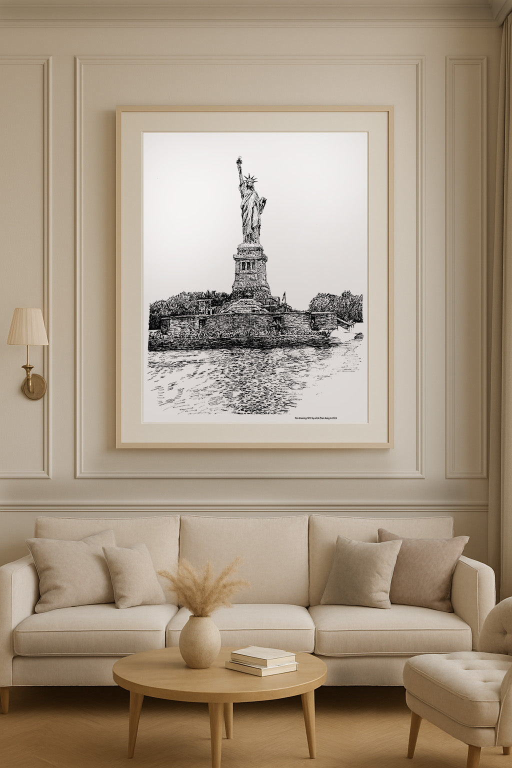 Pendrawing Statue of Liberty