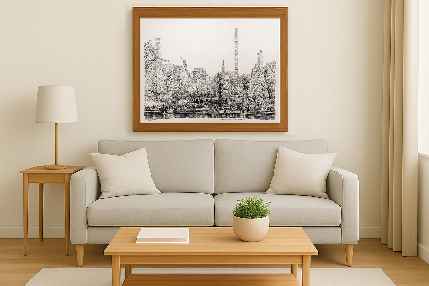 Pendrawing Bethesda Fountain