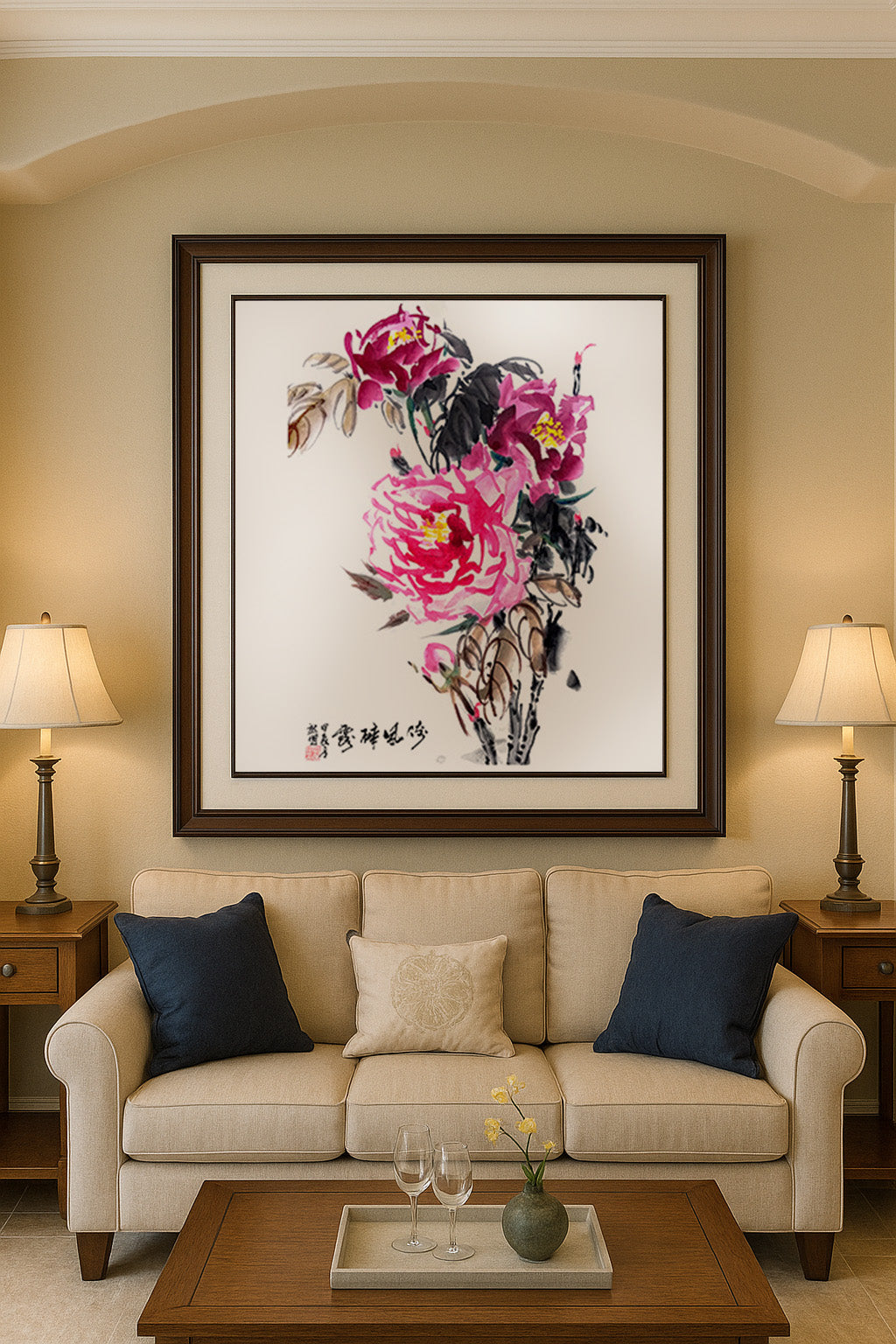 Leaning the wind,drunk by dew