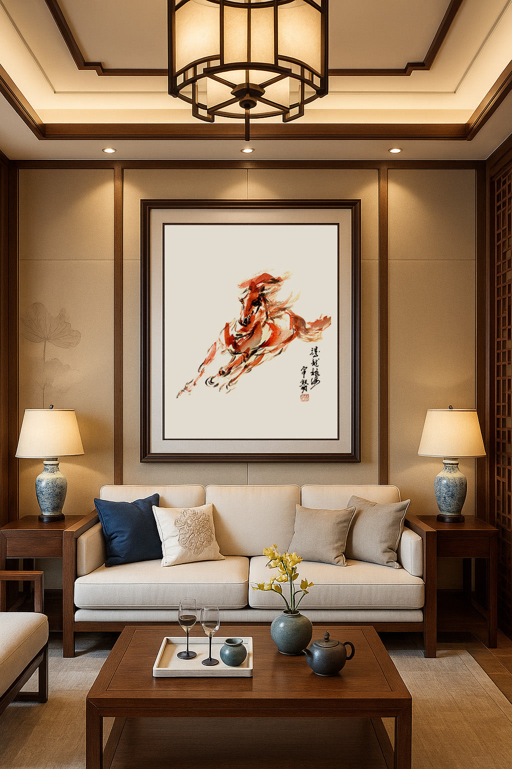 Horse Running Like Dragon Coming Out of Sea
