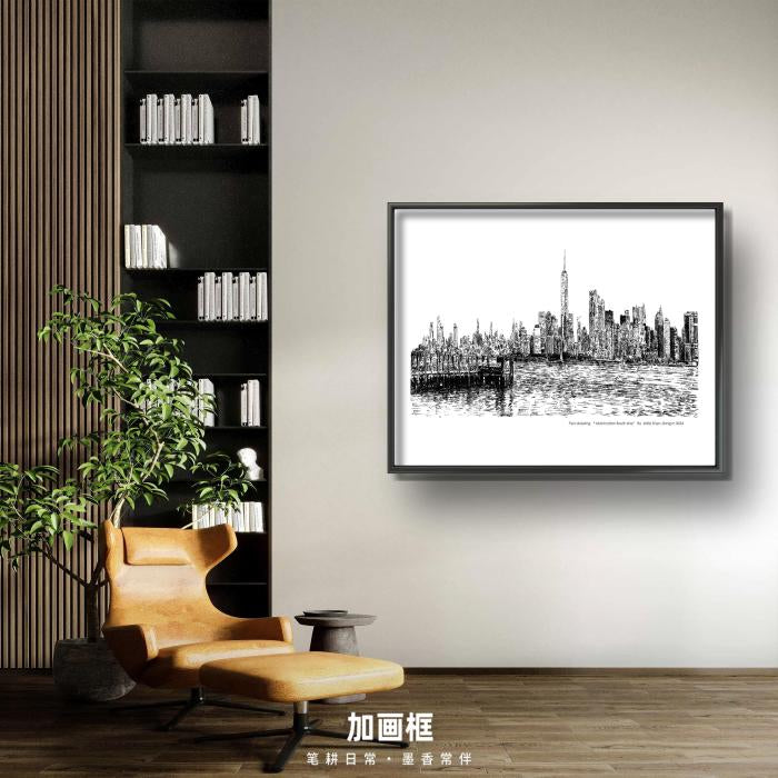 Pen drawing “ South Line-NYC” by Artist Zhen Jiang